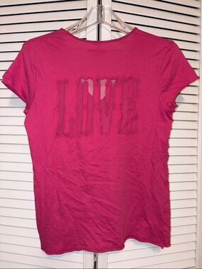 *Flawed* Nwt Zadig&Voltaire Women’s Fuchsia V-Neck Short Sleeve Top Size S
